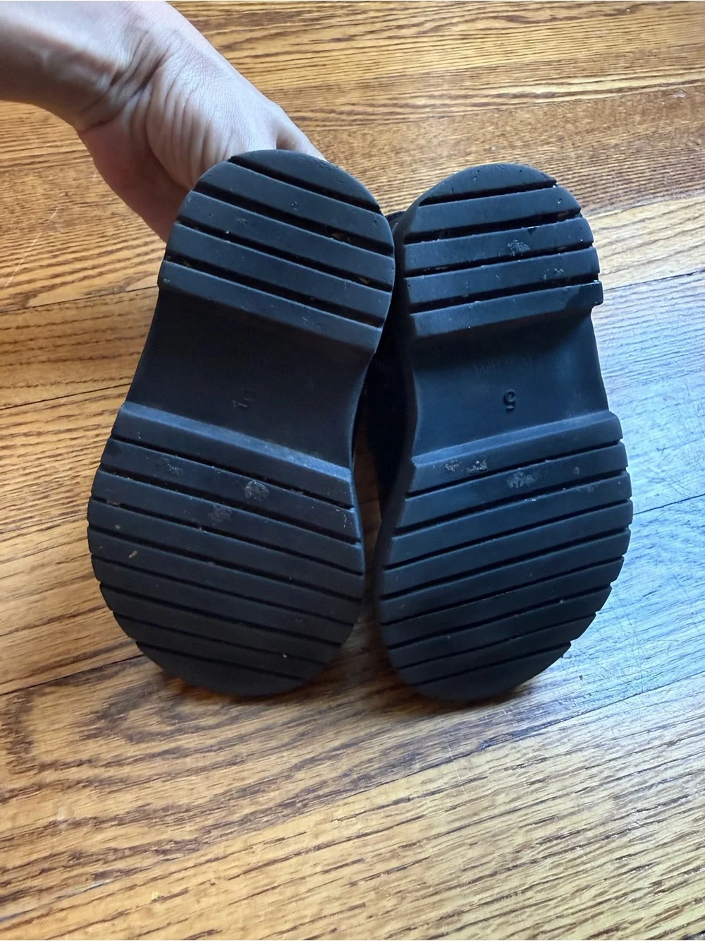 Baby Gap Girls Black Moto Biker Boots Side Zip Size 5 Toddler